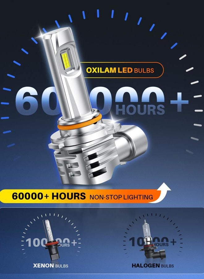 OXILAM H11 9005 Light Bulbs Combo, 96000LM 1000% Brighter 6500K Cool White Light, H11-H9-H8 9005-HB3 Fog Light DRL Replacement 1:1 Size, Wireless Design, IP68 Waterproof, Pack of 4 - Image 2