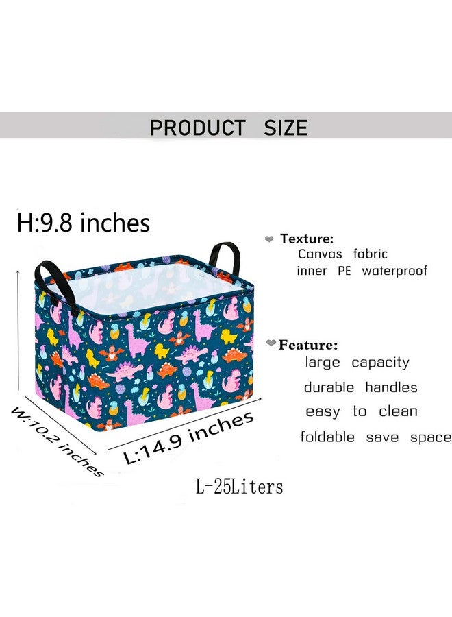 KUNRO Easter Basket Kids Eggs Hunting Gift Basket Rectangle Storage Bin Laundry Hamper Organizer Toy Box for Boy and Girls Room Decor - Image 2