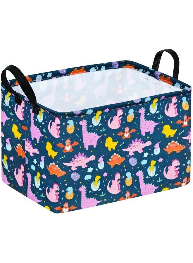 KUNRO Easter Basket Kids Eggs Hunting Gift Basket Rectangle Storage Bin Laundry Hamper Organizer Toy Box for Boy and Girls Room Decor - Image 1