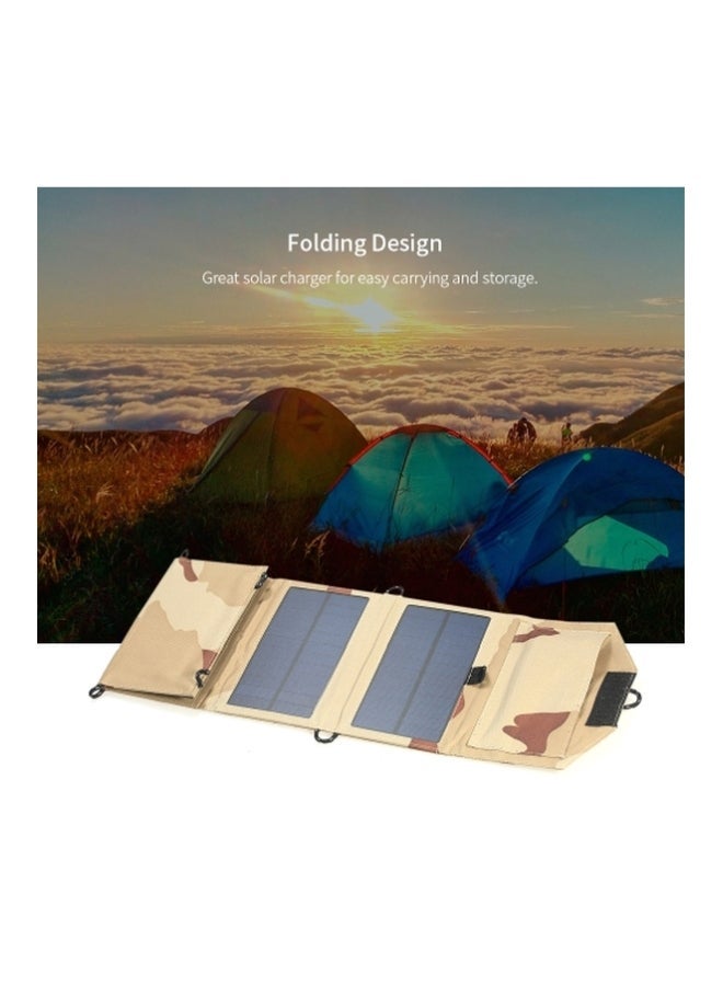 NIBEMINENT USB Port Foldable Solar Panel Grey/Beige - Image 3