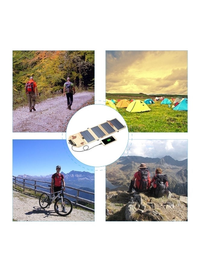 NIBEMINENT USB Port Foldable Solar Panel Grey/Beige - Image 2