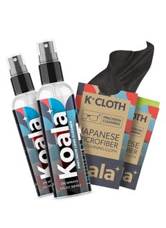 Koala Lifestyle Koala Eyeglass Lens Cleaner Spray Kit | American Made | 2 Ounces + 1 Koala Cloth | Streak and Alcohol Fr 
