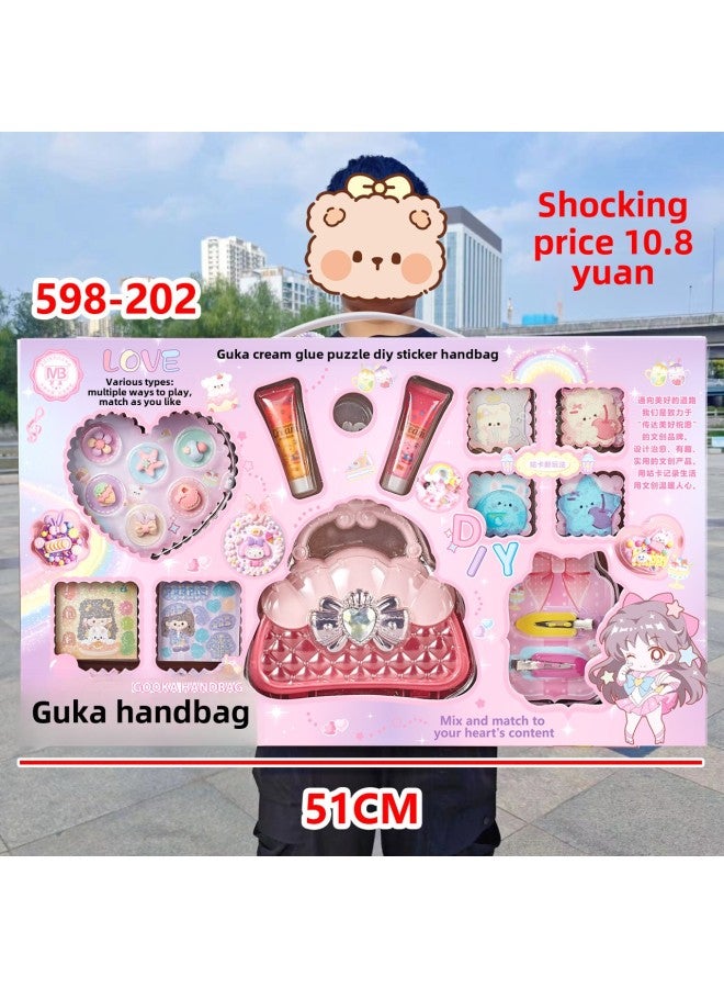 Children's Play-house Simulation Clothes Dress Princess Doll Jewelry Glasses Dressing Toy Suit Agency Gifts-Color:598—202-Specifications:A Single Model Must Be Sold In Multiples Of 48 Sets Before Delivery.  - Image 1