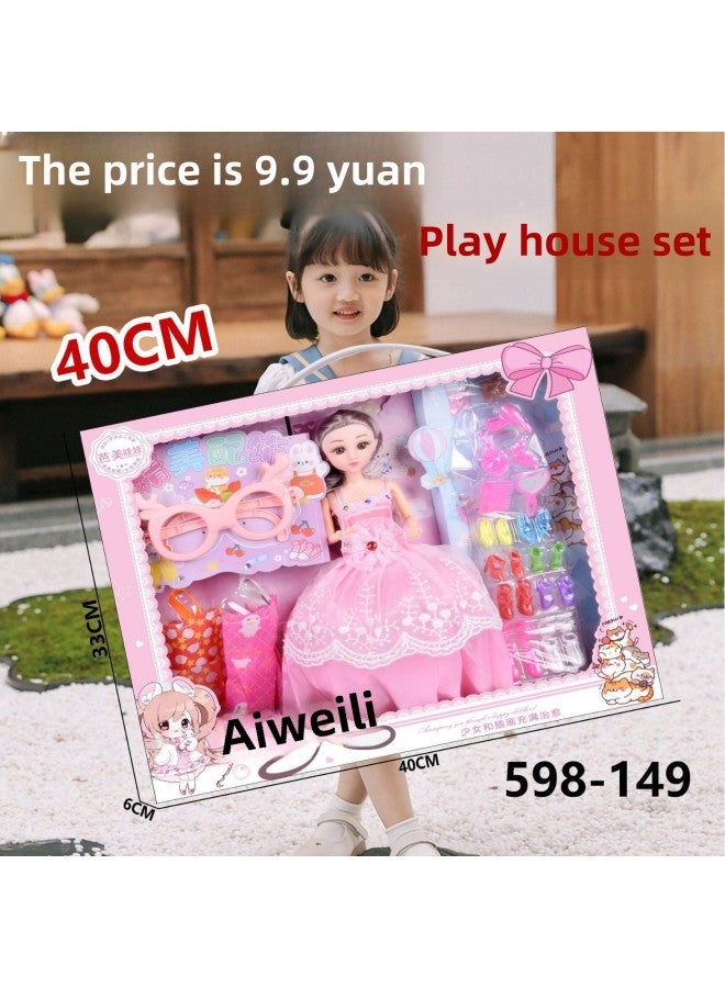 Children's Play-house Simulation Clothes Dress Princess Doll Jewelry Glasses Dressing Toy Suit Agency Gifts-Color:598—202-Specifications:A Single Model Must Be Sold In Multiples Of 48 Sets Before Delivery.  - Image 2