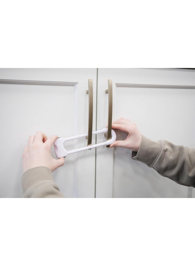 Regalo Home Safety Sliding Locks, Award Winning Brand, Cabinet Handle Lock, Baby Proofing Lock, Child Safety Cabinet Latch, White - Image 3