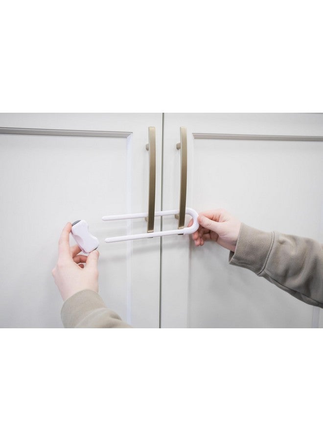 Regalo Home Safety Sliding Locks, Award Winning Brand, Cabinet Handle Lock, Baby Proofing Lock, Child Safety Cabinet Latch, White - Image 4