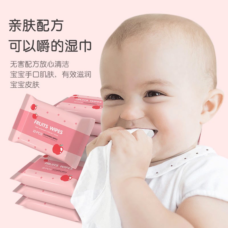 مناديل صغيرة 10 عبوة محمولة للاستخراج للأطفال والبالغين مناديل وجه مناديل يد للطلاب - Image 3