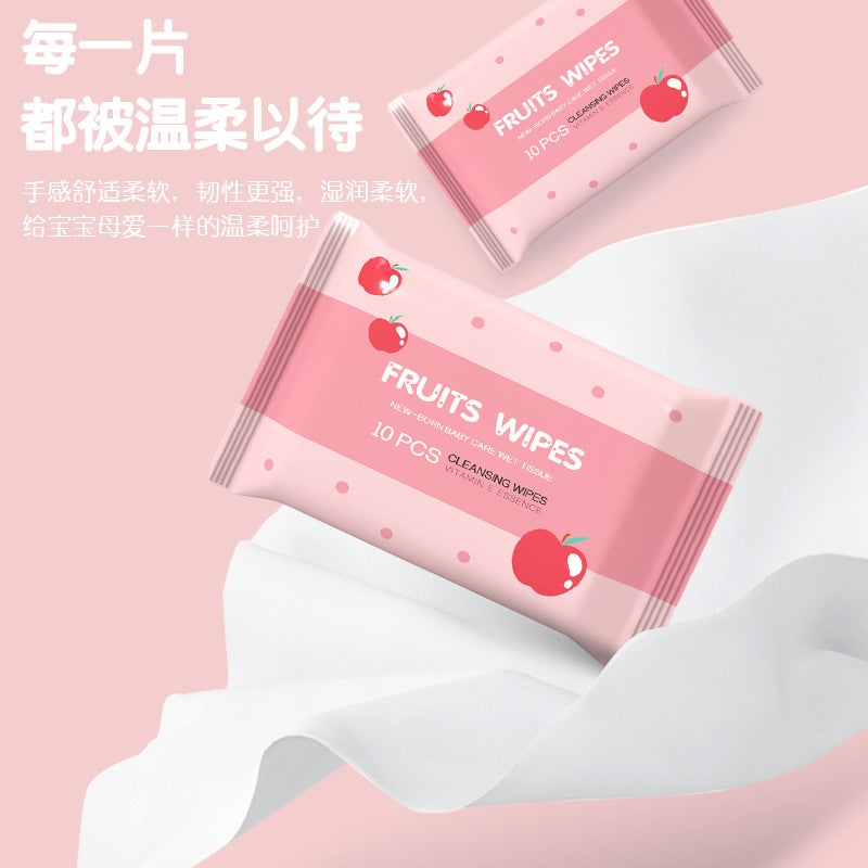 مناديل صغيرة 10 عبوة محمولة للاستخراج للأطفال والبالغين مناديل وجه مناديل يد للطلاب - Image 5