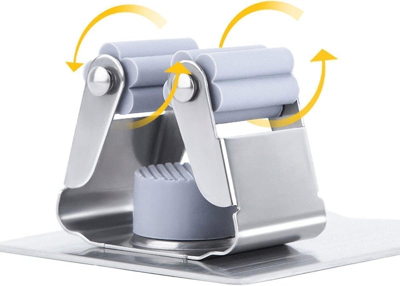 UREVO 4 PCS Self Adhesive Mop and Broom Holder Wall Mount - 304 Stainless Steel Waterproof Holders for Kitchen and Bathroom - Image 5