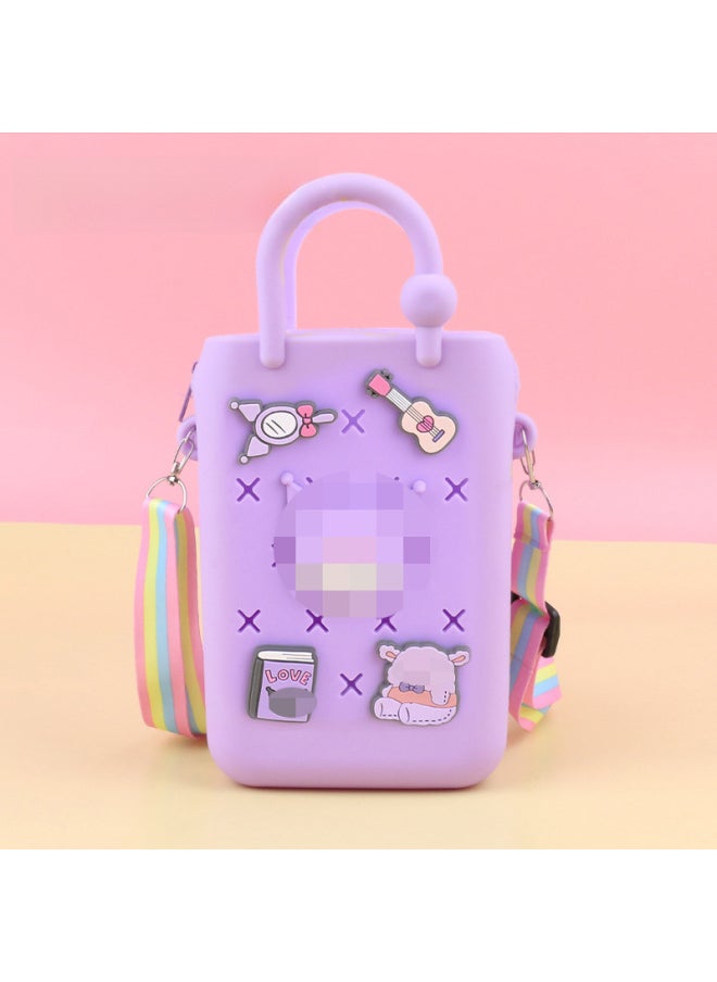 Loquat DIY Hole Bag Cute Accessories Summer Beach Vacation Handbag Colorful Hole Bag DIY Beach Bag Jelly Bag-Colors:56--zipper  - Image 1