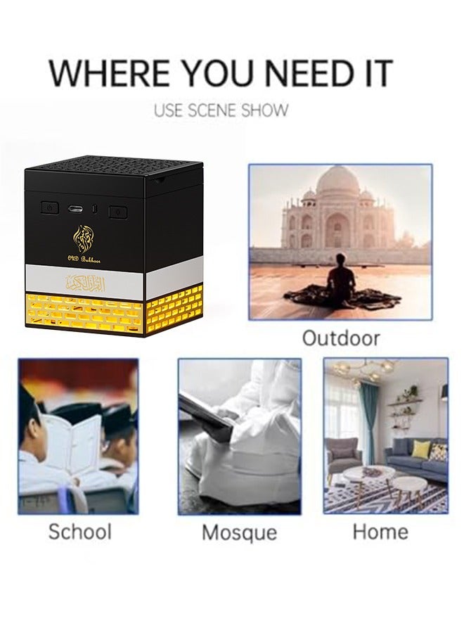 تلواح مكبر صوت قرآني متعدد الوظائف ثلاثة في واحد مع مبخرة وأضواء LED ملونة مع جهاز تحكم عن بعد وتشغيل التطبيق - Image 5