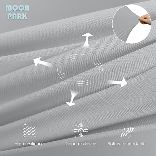 MOON PARK Pregnancy Pillows for Sleeping - U Shaped Full Body Maternity Pillow with Removable Cover - Support for Back, Legs, Belly, HIPS - 57 Inch - Light Grey - Cooling Cover - Image 5