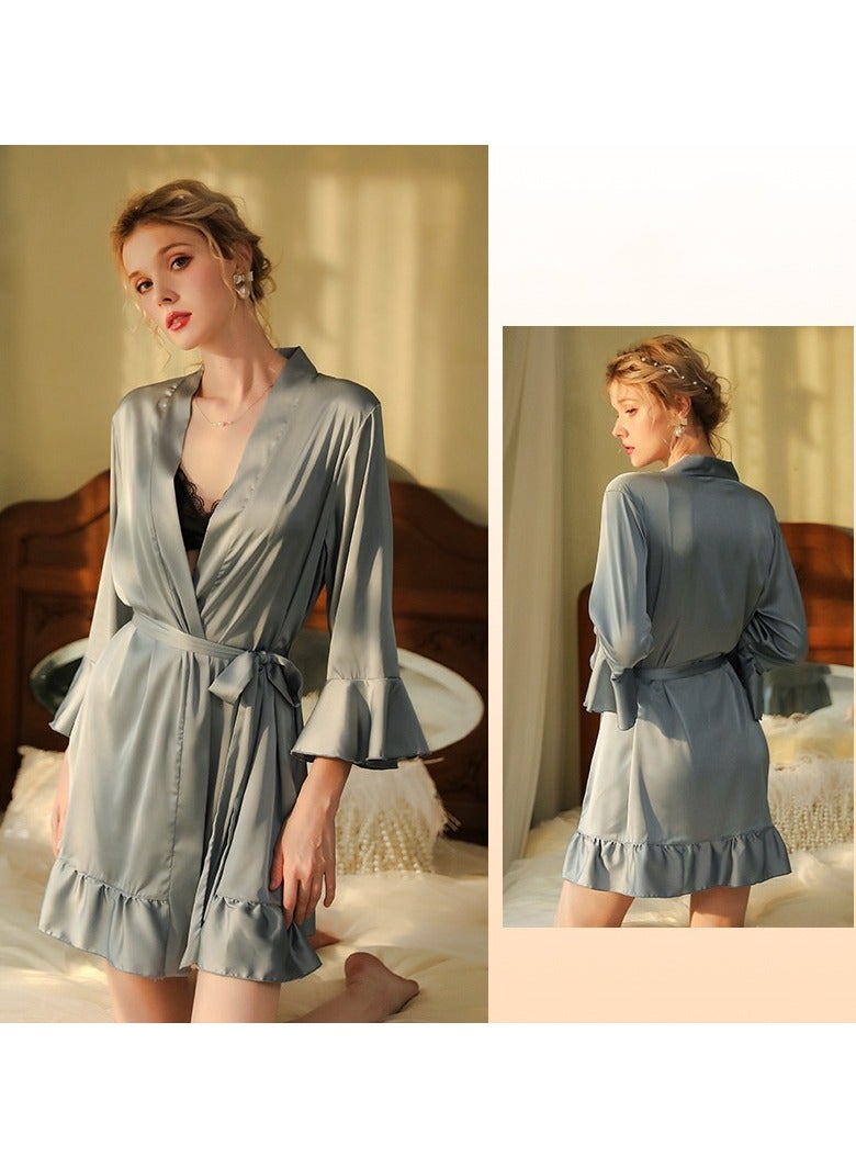 Women  Cardigan Bathrobe