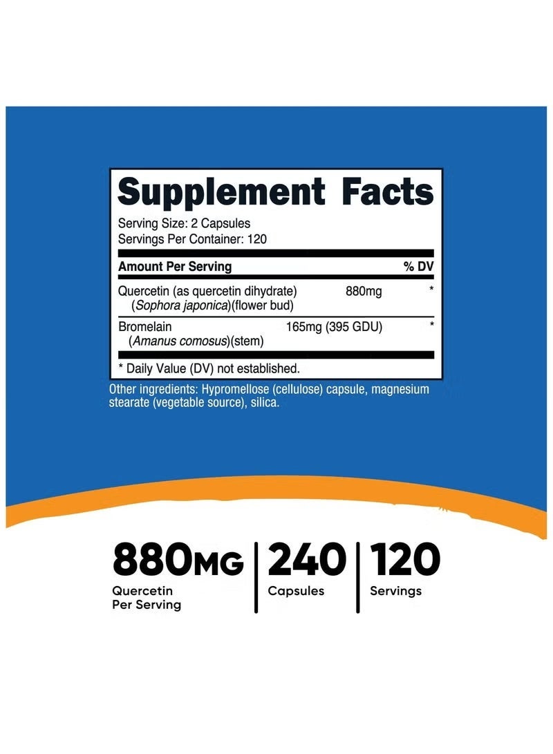 Nutricost, Quercetin with Bromelain, 240 Capsules - Image 5