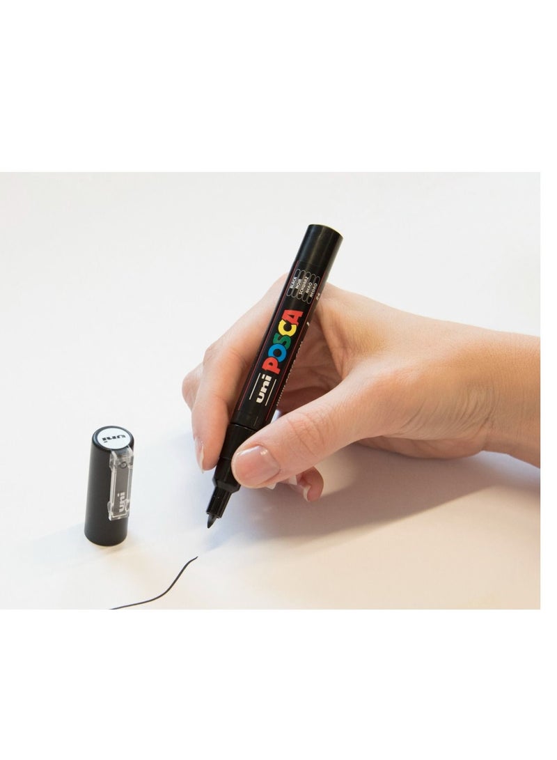 Uniball 8-Piece POSCA Extra Fine Paint Marker Multicolour - Image 2