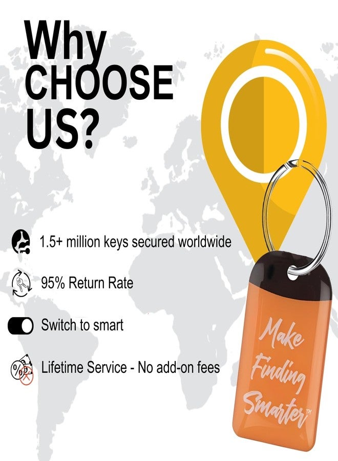 tag8 Smart Key Tag with Scan QR to Return Service | Global Track and Trace Key Finder for Home Keys, Car Keys, Office Keys and More - Pack of 1 - Image 4