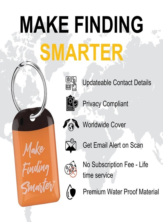 tag8 Smart Key Tag with Scan QR to Return Service | Global Track and Trace Key Finder for Home Keys, Car Keys, Office Keys and More - Pack of 1 - Image 3