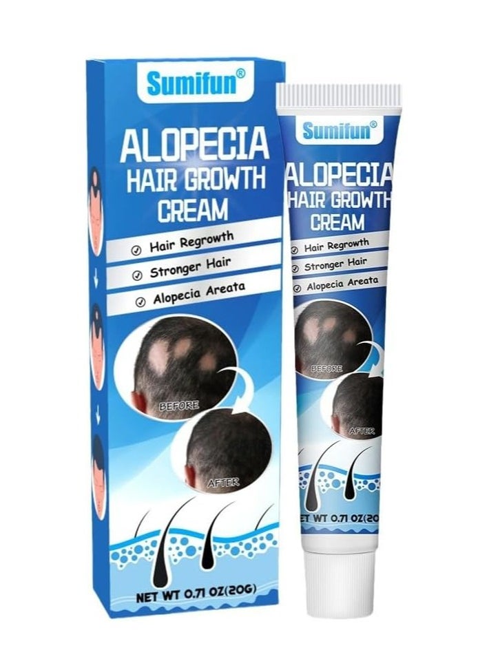 Sumifun - Alopecia Hair Growth Cream, 20g - Revitalizing Scalp and Promoting Hair Growth - Effective Treatment for Alopecia & Thinning Hair - Nourishes & Strengthens Hair Follicles - Reduces Hair Loss - Image 1