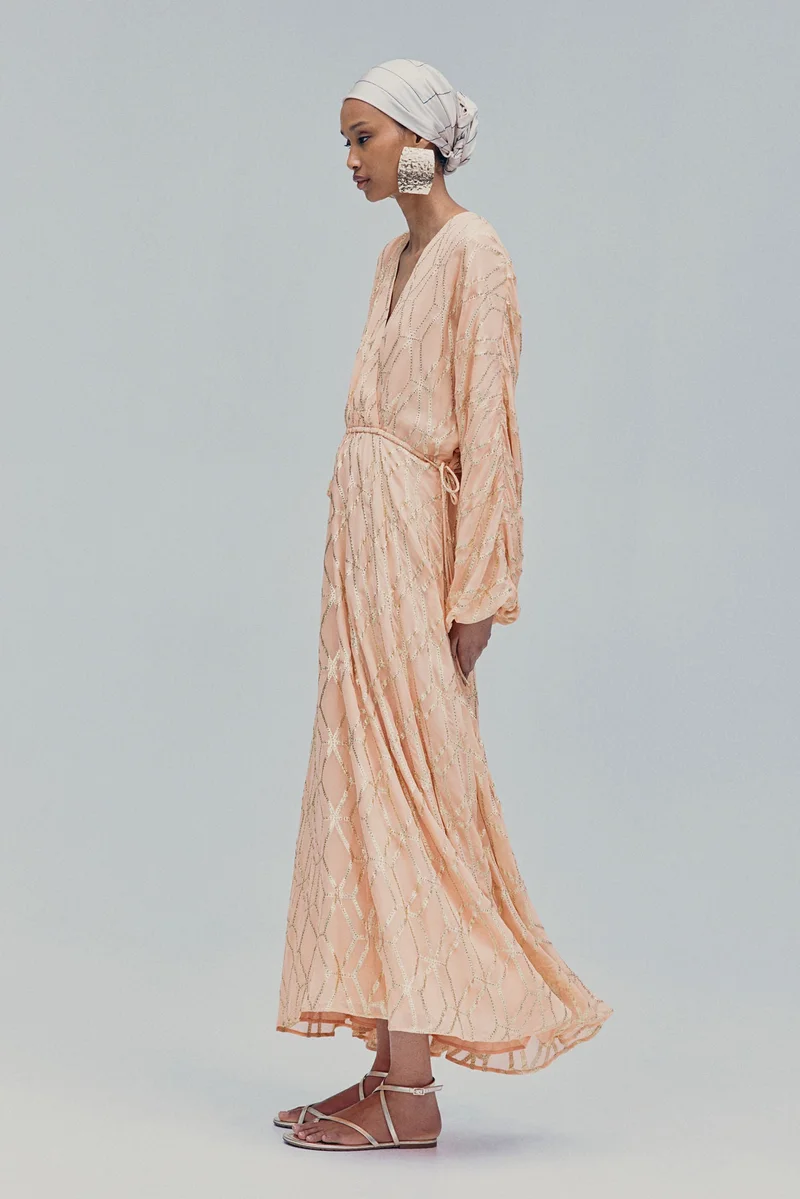 H&M Jacquard-weave kaftan dress