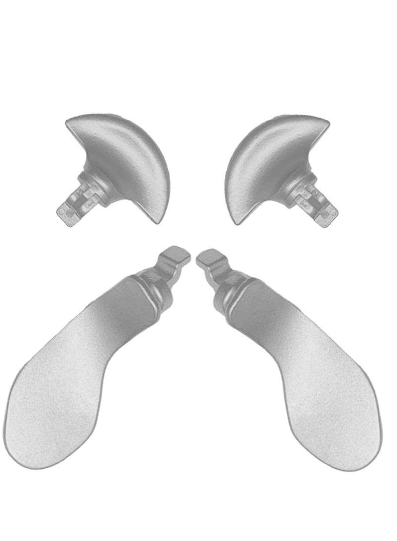 4PCS Metal Back Paddles for PS5 DualSense Edge Controller Paddles Trigger ons Replacement Interchangable Parts for PS5 DualSense Edge Wireless Controller white  - Image 1