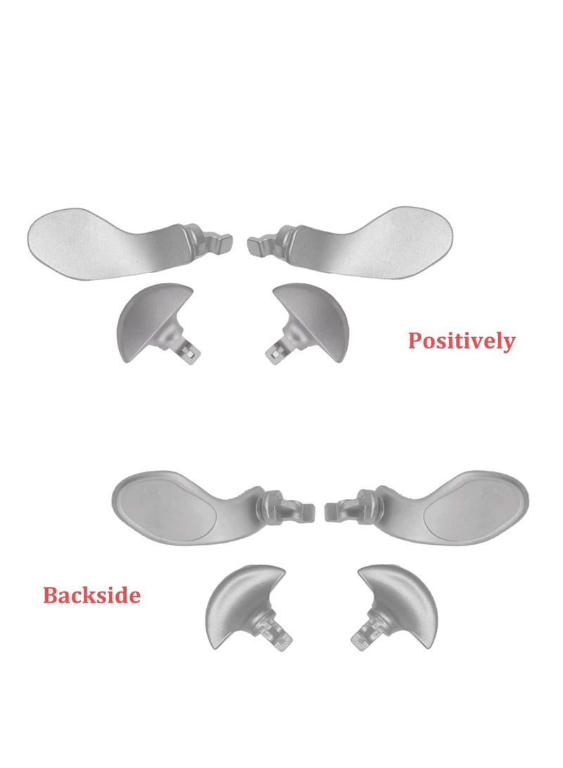 4PCS Metal Back Paddles for PS5 DualSense Edge Controller Paddles Trigger ons Replacement Interchangable Parts for PS5 DualSense Edge Wireless Controller white  - Image 3
