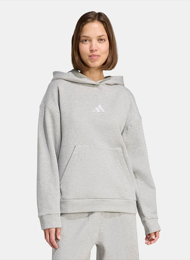 Adidas ALL SZN Holiday Glitter Fleece Loose Hoodie - Image 1