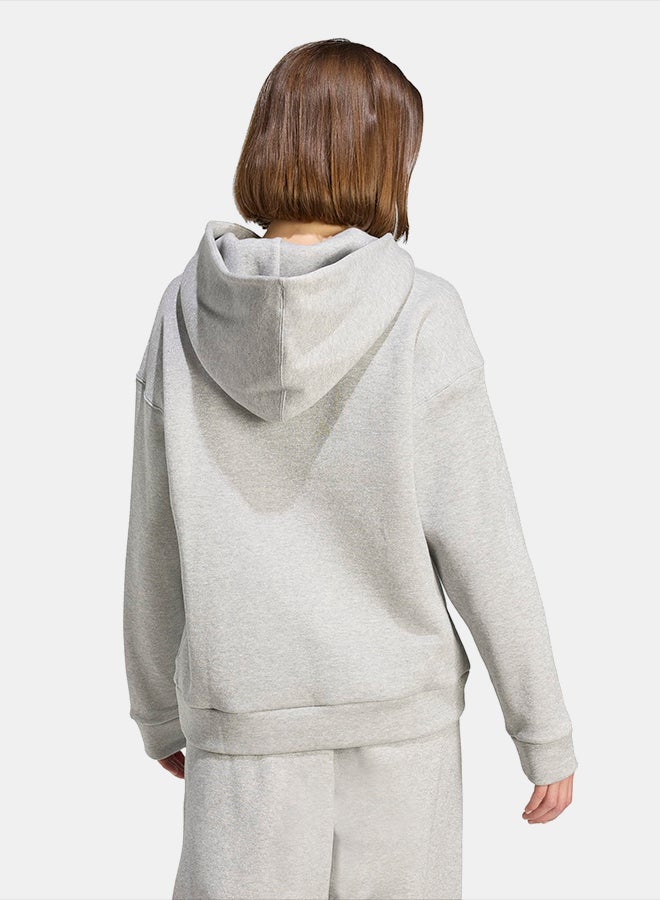 Adidas ALL SZN Holiday Glitter Fleece Loose Hoodie - Image 2