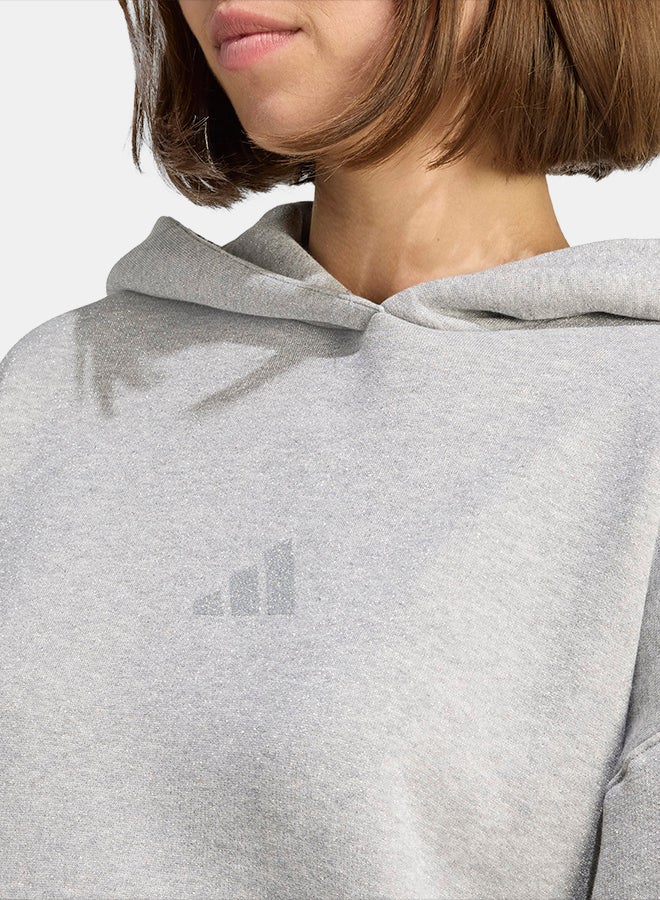 Adidas ALL SZN Holiday Glitter Fleece Loose Hoodie - Image 5