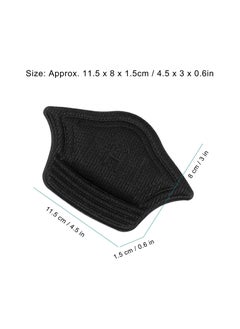 Generic حشوات بطانة للكعب من السيليكون/القماش للأحذية الفضفاضة، وسادات للكعب للأحذية الكبيرة جدًا للرجال والنساء، حشو محسّن لملاءمة الحذاء والراحة، يمنع انزلاق الكعب والبثور (أسود)...  - Image 3