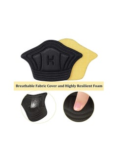 Generic حشوات بطانة للكعب من السيليكون/القماش للأحذية الفضفاضة، وسادات للكعب للأحذية الكبيرة جدًا للرجال والنساء، حشو محسّن لملاءمة الحذاء والراحة، يمنع انزلاق الكعب والبثور (أسود)...  - Image 4