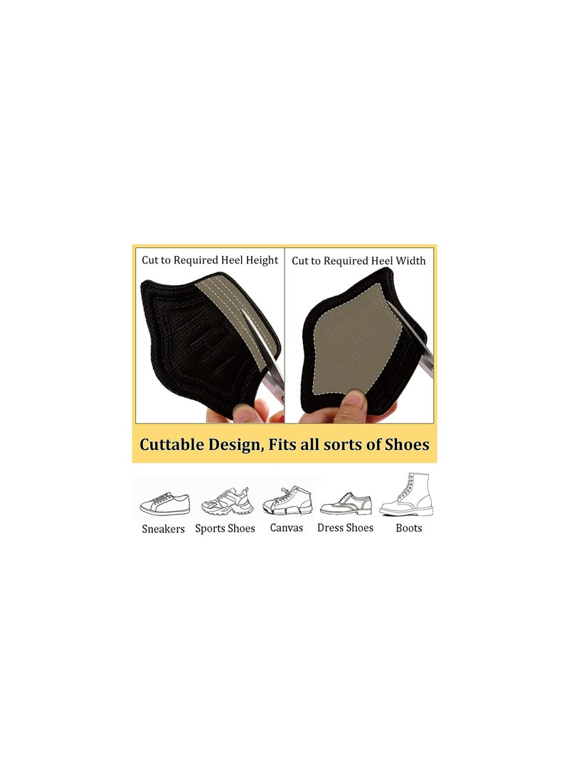 Generic Silicone/Fabric Heel Grips Liner Cushions Inserts for Loose Shoes, Heel Pads Snugs for Shoe Too Big Men Women, Filler Improved Shoe Fit and Comfort, Prevent Heel Slip and Bliste (Black)…  - Image 2