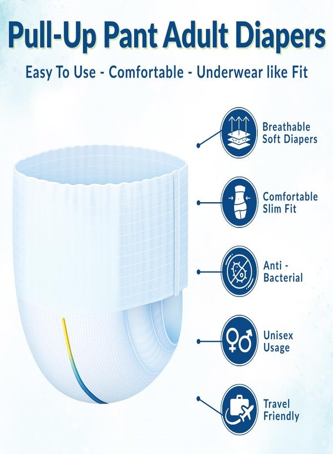 KINDFIT Adult Pull-Up Diapers – XXL Waist 114–155 cm (45–61 in) | Unisex High Absorbency Incontinence Underwear, Leak-Proof Design, Tear-Away Sides – 60 Disposable Diapers – Soft Comfortable Fit - Image 4