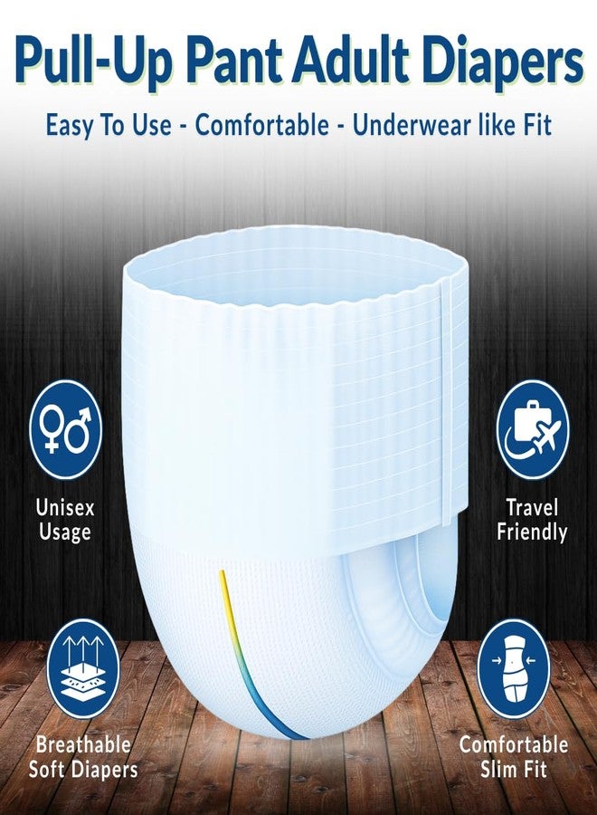 KINDFIT Adult Pull-Up Diapers – XXL Waist 114–155 cm (45–61 in) | Unisex High Absorbency Incontinence Underwear, Leak-Proof Design, Tear-Away Sides – 60 Disposable Diapers – Soft Comfortable Fit - Image 3