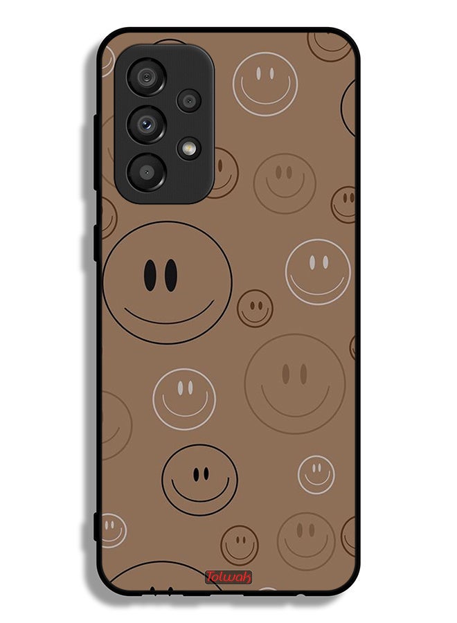 Tolwak Samsung Galaxy A33 5G Protective Case Cover Smiley Faces Pattern - Image 1