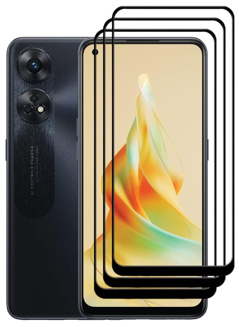 ACLIX 3 Pieces Antistatic ESD Dustproof Premium Quality High Definition Tempered Glass Screen Protector Designed For Oppo Reno8 T - Image 1