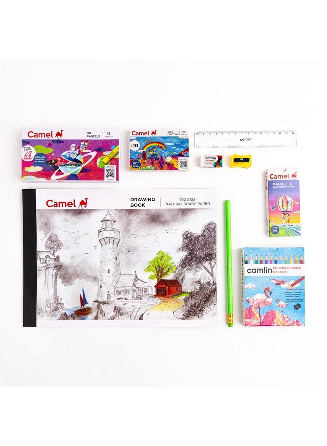 Camel Plastic Drawing Kit, Multicolor - Image 2