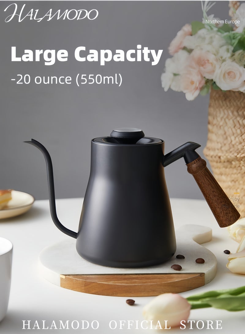 HALAMODO Coffee Kettle With Handle Black 23x12.80cm - Image 3