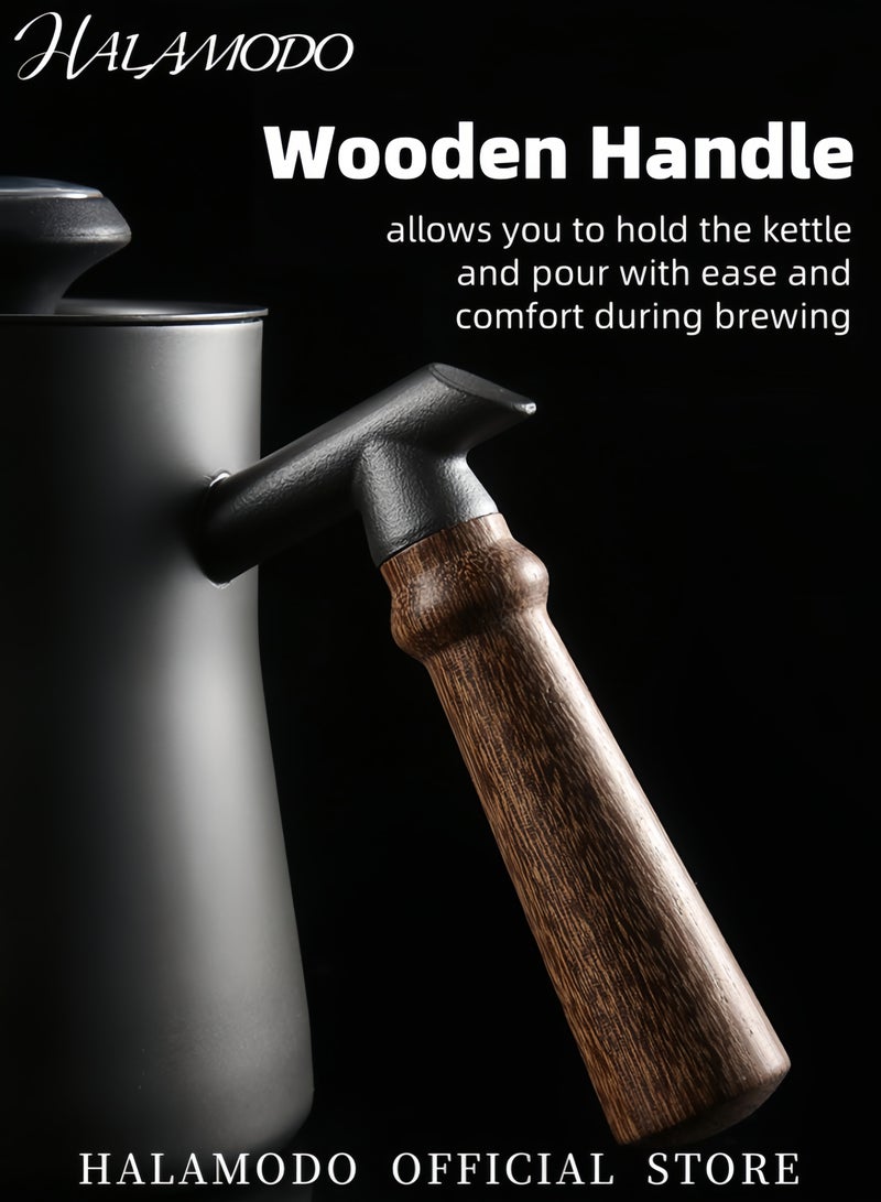 HALAMODO Coffee Kettle With Handle Black 23x12.80cm - Image 5