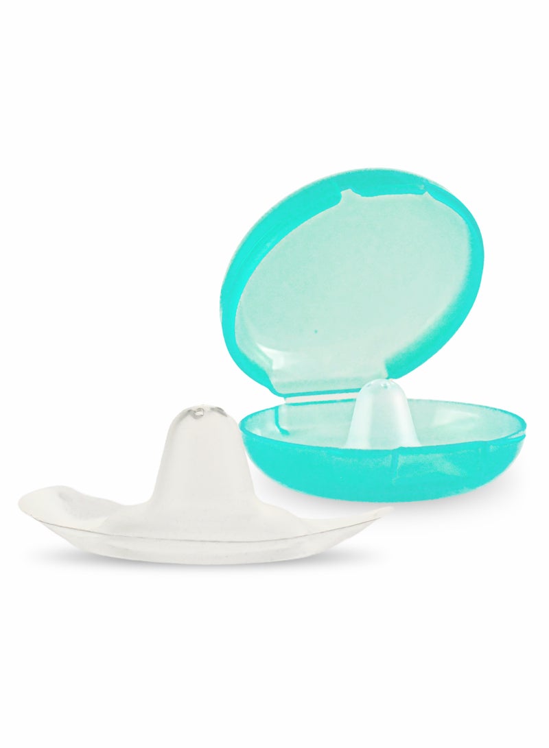 BABE - Baby Silicone Nipple Shield with Storage Case, Breast Feeding Support, Ultra-Thin Soft Silicone, BPA Free - Image 1