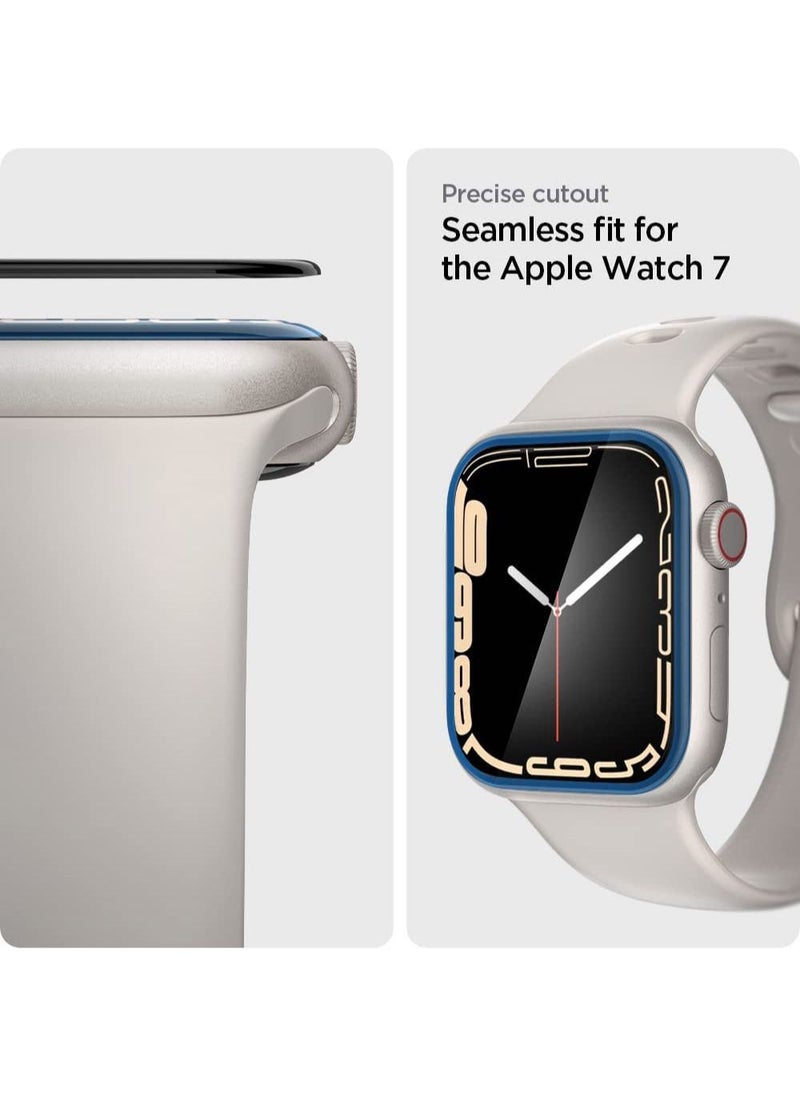 Spigen - Pro Flex Ez Fit Apple Watch Series 8 /7 (45mm) Tempered Glass Screen Protector with Auto Align Install Kit - 2 Pack - Image 1