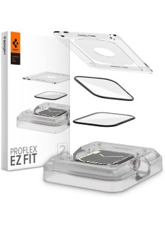Pro Flex Ez Fit Apple Watch Series 8 /7 (45mm) Tempered Glass Screen Protector with Auto Align Install Kit - 2 Pack