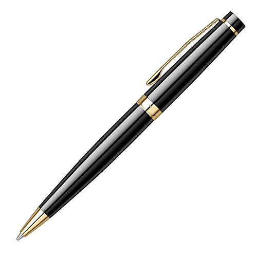 Scrikss 0.7mm Mechanical Lead Pen Pencil Glossy Black Brass Body Gold Plated Trims Twist Mechanism Honour 38 Series Modern and Elegant Pen Ideal for Gifting Using in Office Home - Image 4