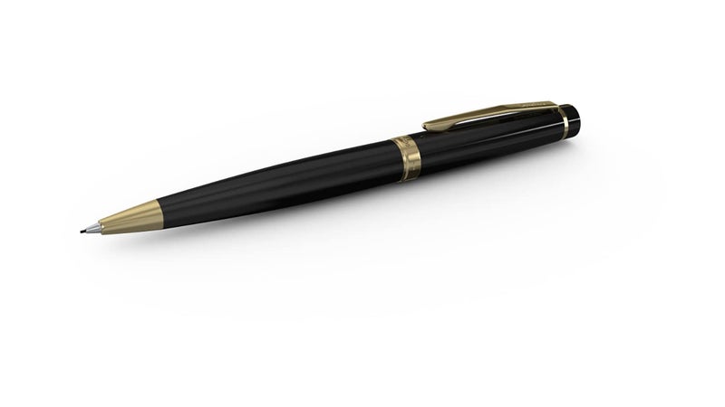 Scrikss 0.7mm Mechanical Lead Pen Pencil Glossy Black Brass Body Gold Plated Trims Twist Mechanism Honour 38 Series Modern and Elegant Pen Ideal for Gifting Using in Office Home - Image 5