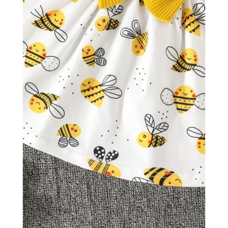 Rosibel Girls Dress and Cotton Cardigan Set for M3T Spring and Autumn Clothing - Image 4