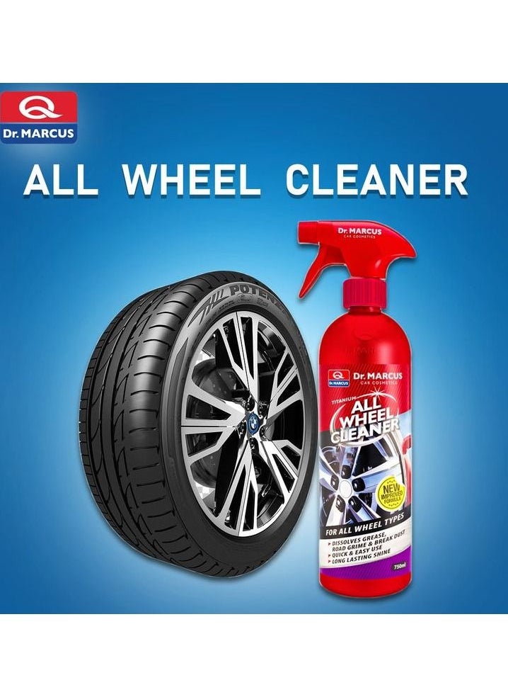 Dr.MARCUS Dr. Marcus Titanium All Wheel Cleaner Spray Tyre Shine Exterior, Car Wheel Cleaner Spray 750ml  - Image 1