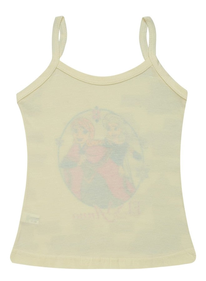 BODYCARE Girls Vest Dori Neck Sleeveless Frozen Pack of 6-Assorted - Image 2