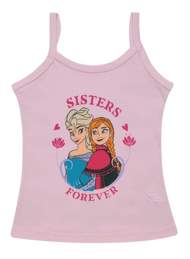 BODYCARE Girls Vest Dori Neck Sleeveless Frozen Pack of 6-Assorted - Image 5