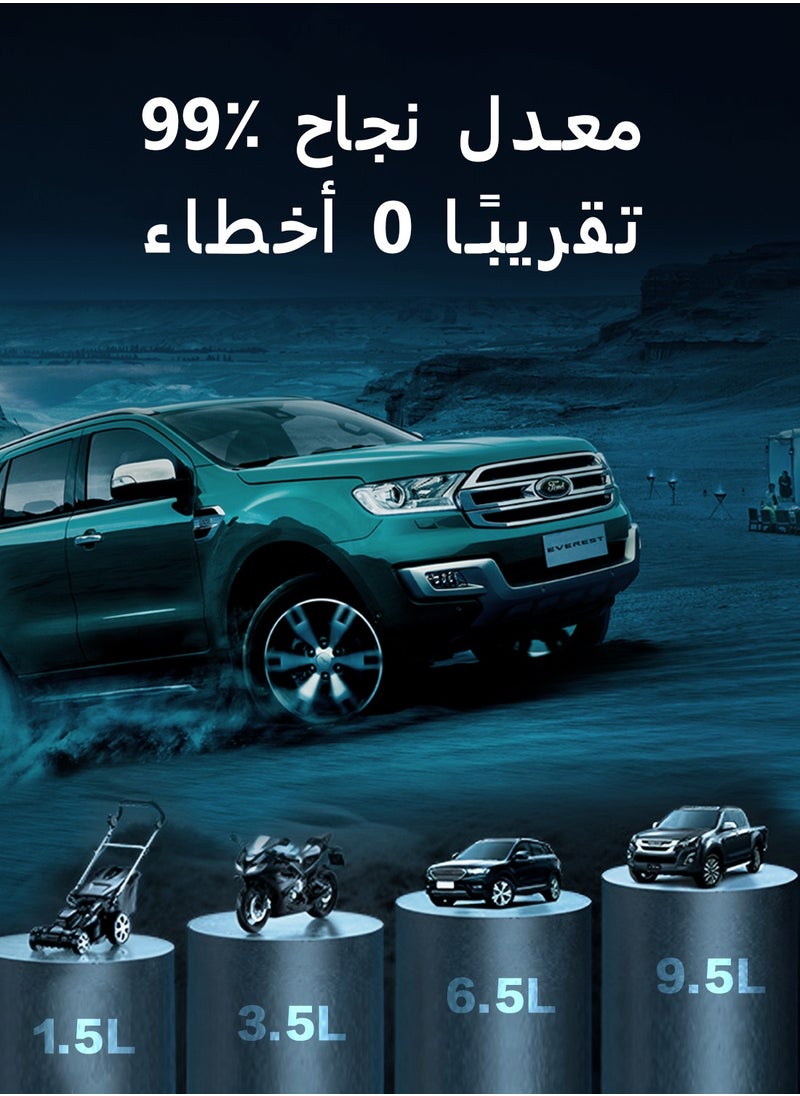 باامبيد بنك طاقة محمول لتشغيل بطارية السيارات 12800 مللي أمبير - مُشغِّل بطارية الطوارئ 12 فولت مع مصباح إضاءة لجميع سيارات الركاب  - Image 3