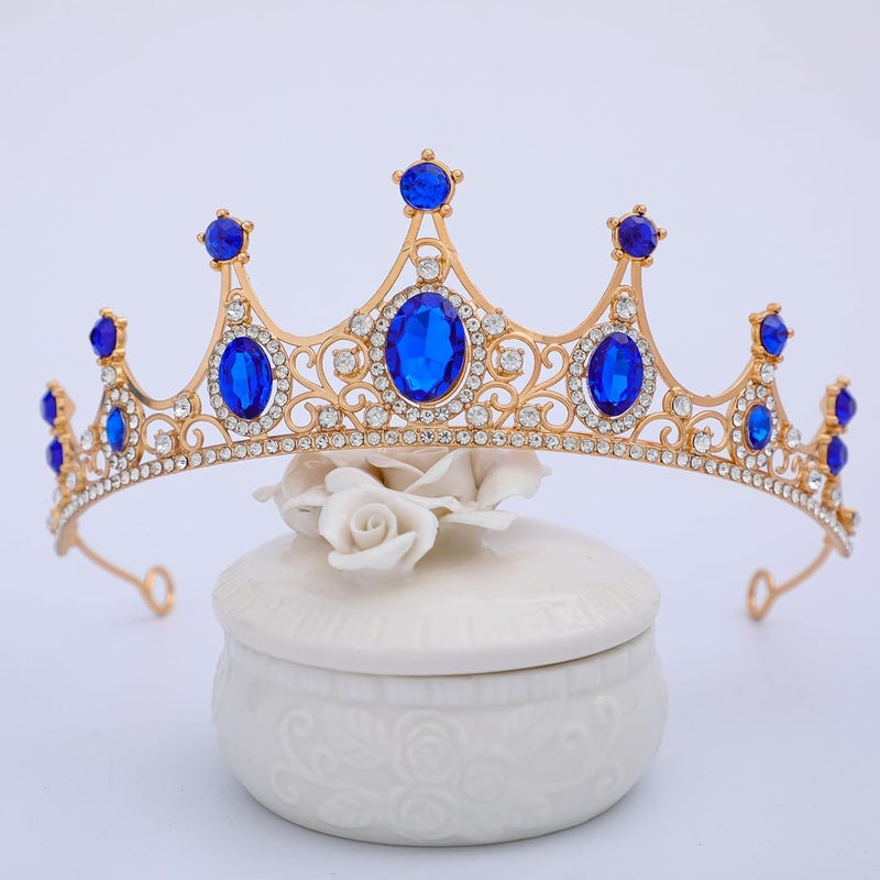 FORSEVEN Crystal Tiaras Birthday Crown for Women Wedding Rhinestones Princess Party Headbands Hair Accessories for Women and Girls Halloween Decorations Headband - Image 2