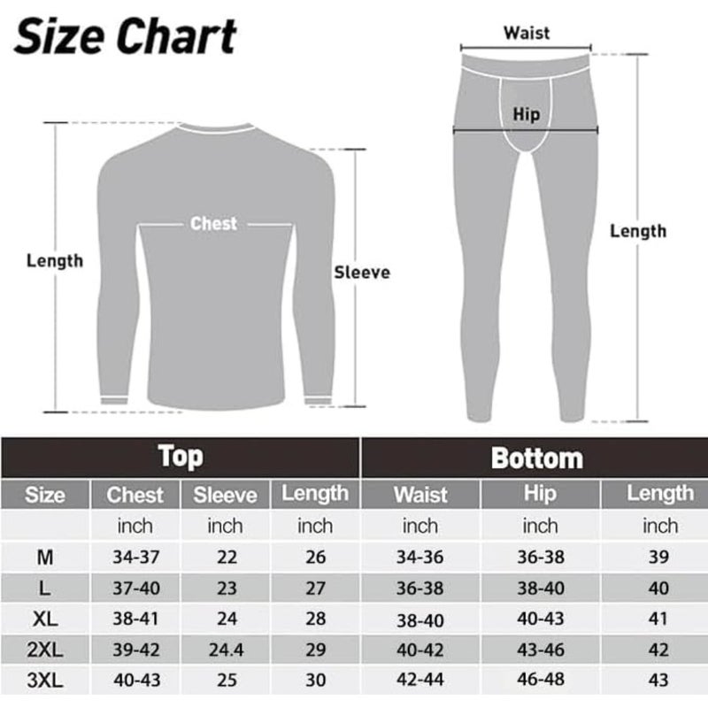 ALANX Thermal Underwear For Men, Thermal Long Johns Top Bottom Set, Thermal Wear Clothes pants Thermal Base Layer Long Sleeve pajama, Skiing, Hiking, Outdoor Sports - Image 2